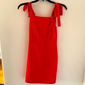 Red mini dress